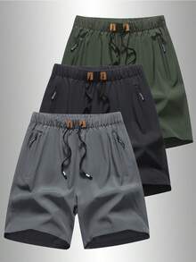 Trending Summer Shorts | Men's Lightweight 5" Shorts For Running, Camping & Travel Sports - Grey - View 1