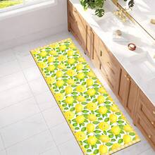 1pc, Home Decor, Lemon Pattern Printed Floor Mat, Diatomaceous Earth Kitchen Rug, Kitchen Mat, Floor Mat, Easy To Clean, Printed Rectangular, Suitable For Living Room, Bedroom, Hallway, Bathroom, Laundry Room - Polyester Carpet, Suitable For Indoor And Outdoor Home Decor - Multicolor - View 9