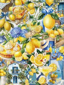 50pcs Lemon Theme Decorative Transparent Stickers For Laptop, Luggage, Planner DIY Decoration - A - View 1