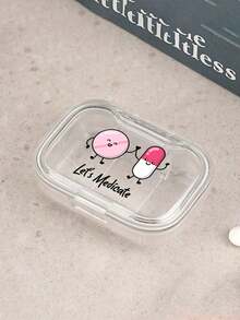 印有可愛藥丸圖案與「Let's Medicane」字母的醫療包，便攜極簡藥丸收納盒，3格藥物儲存盒，適用於居家與旅行，便攜旅行迷你藥盒，防水防潮藥物儲存容器，可用於存放藥物、戒指及其他小物品，適用於旅行收納、旅行容器、旅行、辦公室等多種場景 - 彩色 - 查看 15