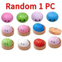 2 Pack Glitter Dumpling Squishies Set, 6Pcs Soft Slow Rebound Dumpling Squeeze Toy With Simulated Steamer Box, Realistic Food-Shaped Moldable TPR Fidget Toy, Sparkly Glitter Sensory Decompression Gadget For Anxiety Relief & Emotional Venting; Palm-Sized Portable Desktop Decor For Home, Office & Classroom, Durable Reusable Skin-Friendly All-Age Squishies For Kids, Teens And Adults, Novelty Party Favors, Easter Egg Fillers, Christmas Stocking Stuffers And Surprise Gift Box Inserts, Fun Interactive Pretend Play Prop, Ideal Holiday And Daily Leisure Gift To Soothe Irritable Mood, Relieve Mental Fatigue And Ease Daily Tension - 餃子+蒸籠 - 查看 11