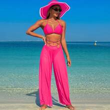 New 2026 Swimsuits For Adult Women, Three-Piece Hot Spring Bathing Suit, Bikini Bathing Suit. - 洋紅色套裝 - 查看 12
