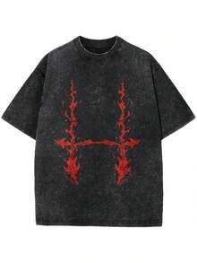 Harajuku Streetwear For Men And Women, With Oversized Vintage T-Shirts With Anime Prints, Perfect For Summer Casual Wear From Changdun Company, Specializing In Ting - 黑色 - 查看 2