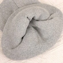 4件裝純色滑雪毛帽，極簡針織帽，中性款，適合日常休閒穿著 - 彩色 - 查看 7
