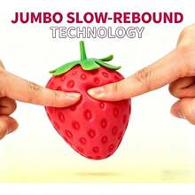 1pc Oversized Realistic Strawberry Squeeze Toy, Stress Relief Ball, Creative Stress Relief Gadget - A - View 3