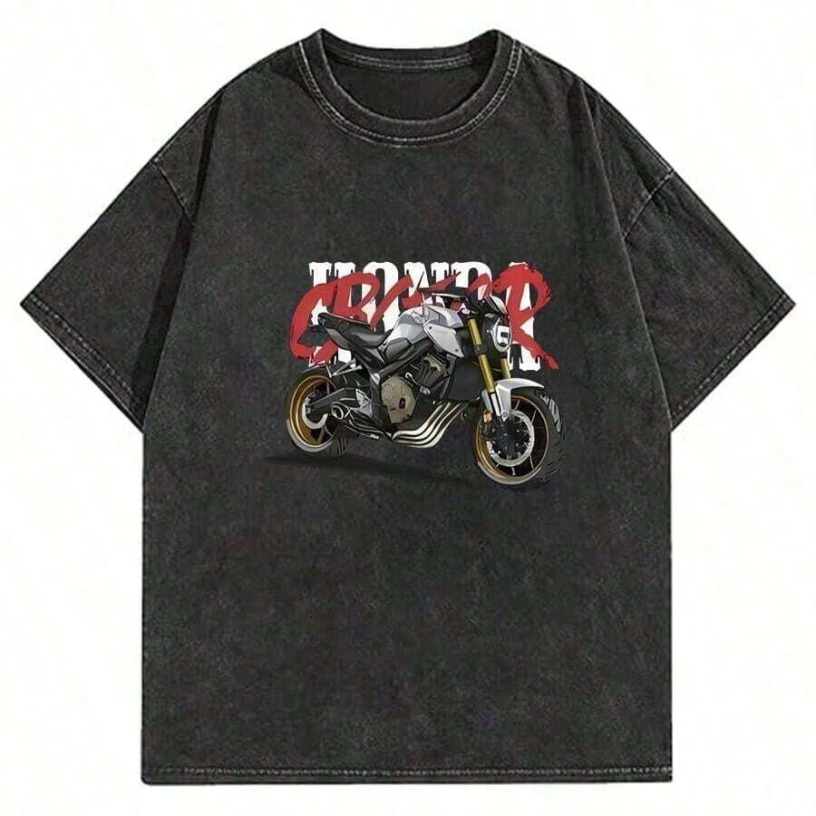 Retro 100% Cotton T-Shirt For Men And Mature Women, Harajuku Style, Short Sleeve, With The Phrase 'I Am Fernando Alonso' - 黑色 25 - 查看 1