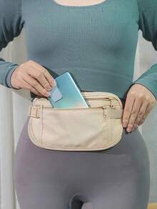 1pc Travel Money Pouch - Hidden Travel Organizer Bag With RFID Blocking Passport Holder Waist Bag, Protects Your Credit Cards And Cash - Multicolor - View 5