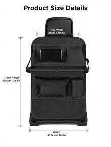 Bolsa de almacenamiento universal para asiento de coche con bandeja para tableta, organizador multifuncional que mantiene el interior del coche ordenado y organizado - A - Ver 2