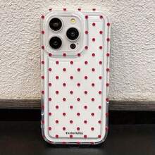 New Red Dot Phone Case Compatible With Apple 16, 15, 14, 13, 12, 11 - Clear - View 1