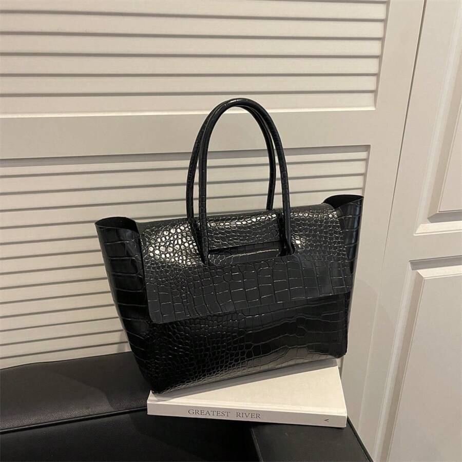Bolso de mano moderno y versátil para mujer, estilo casual elegante con un toque de alta gama, bolso de hombro estiloso ideal para ir de compras. - marrón - Ver 1