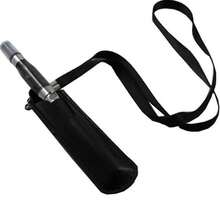 1pc Black PU Pouch With Long Lanyard Pouch Cover Case For Vape Devices,Anti-Loss Lanyard - Black - View 1