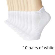 1/5/6/10/20/30 Pasang Kaos Kaki Jala Pendek Putih Pria, Bernapas dan Nyaman, Dengan Penopang Lengkungan Kaki, Cocok untuk Dipakai di Pergelangan Kaki - Putih - View 22