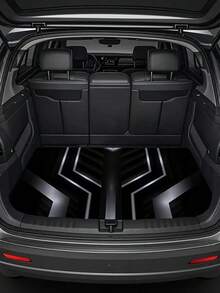 1pc Cool Multi-Color Geometric Pattern Car Trunk Mat | Durable, Easy To Clean, Suitable For Sedans And SUVs, All-Season, Keeps Interior Clean, Polyester Fiber - A - View 4