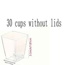 Baking And Pastry Utensils With Transparent Lids, Dessert Cups, Pudding Cups, Accessories With Low Temperature And Easy Cleaning Features, Suitable For Cafes, Snacks, Buffet Desserts, Home, Entertaining, Kitchen, Baking Parties, Pudding, Cheesecake, Jelly Cups - Clear - View 19