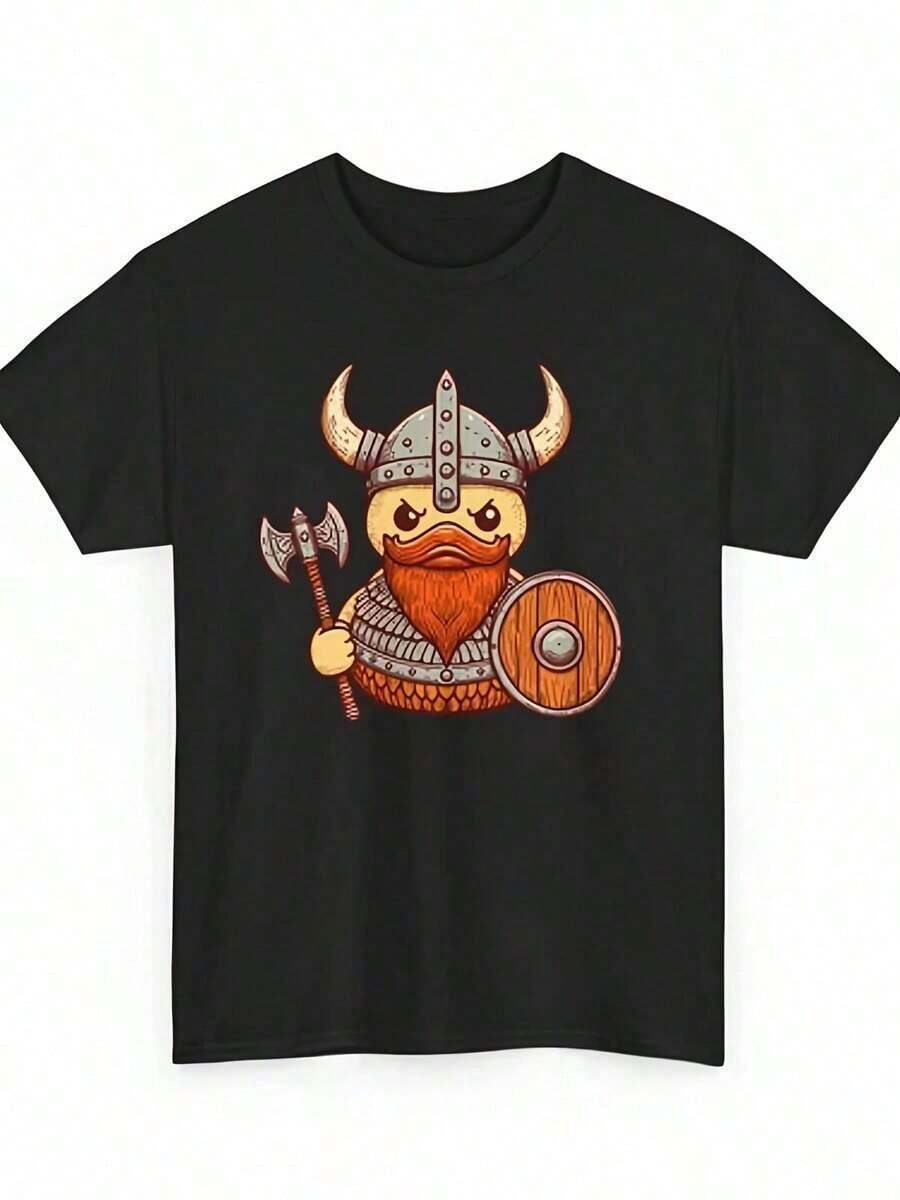 GiftMen's Thick Cotton Shirt - Purple And Gold Viking Design Shirt, Crew Neck For Minnesota Sports Fans, Game Day Wear And Casual Attire - Breathable, Everyday Essential, Merchandise, Bold Print And Soft - 白色 - 查看 1