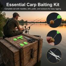 1 Set Perlengkapan Pancing Ikan Mas Stainless Steel, Kail Pancing Air Tawar - MultiWarna - View 4