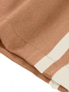 1 pieza Pantalones casuales, deportivos, para exteriores, de uso diario, versátiles, cómodos y transpirables con empalme de color contrastante, adecuados para primavera, verano, otoño e invierno - Café integral - Ver 6