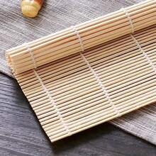 1pc 9.45x9.45 Inch Natural Bamboo Sushi Rolling Mat, Smooth Flat Surface, Easier To Roll Sushi, More Uniform Shaping, Suitable For Home Sushi Making, Kimbap, Japanese Restaurant Meal Prep, Cooking Class Teaching, Food Photography Props - View 10