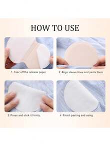 Unisex Underarm Sweat Pads, 100pcs/Pack, Fragrance-Free & Invisible Design, Ultra-Thin 0.03 Inch, Size: 4.72*3.47 Inch. 10pcs/Small Pack, Convenient For Commuting And Travel. - Multicolor - View 7
