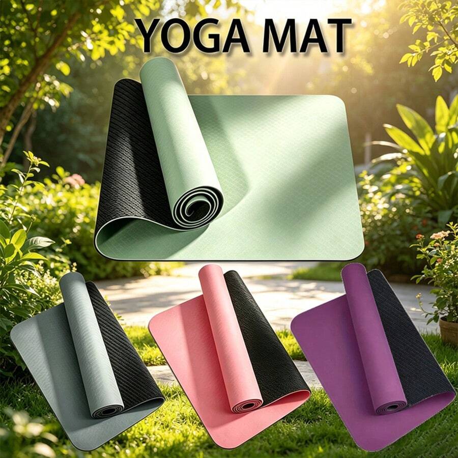Thảm tập Yoga TPE dày 8mm, thảm tập thể dục, chống trượt, giảm sốc, cách âm, thảm nhảy dây, thảm Diatomite, thảm Yoga, chống trượt, dễ vệ sinh, phù hợp cho người mới bắt đầu. Mềm mại và thoải mái, hai mặt, phù hợp cho thể thao và thể dục, thảm trải sàn phòng tập, bộ dụng cụ thể dục, v.v. Thích hợp làm quà tặng Ngày của Mẹ, quà sinh nhật, quà Giáng sinh, v.v. Cũng thích hợp cho thể dục dụng cụ, thể thao, Pilates, tập thể dục tại nhà. Vớ thể thao, vớ tập thể dục, vớ Yoga, Pilates. - Nhiều màu - Xem 1