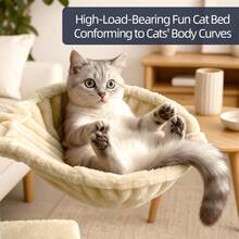 Multi-Level Wooden Cat Tree With Space Capsule & Clear Bubble Nest, Cat Tower With Sisal Scratching Posts, Perches & Hanging Toy, Stable Activity Center For Indoor Cats - Beige - View 6