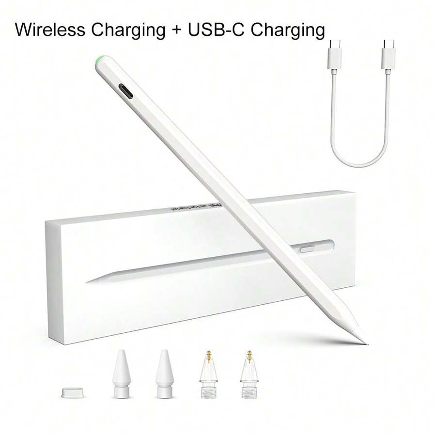 Magnetic Charging Apple Pencil (3rd Generation), Compatible With Ipad, Supports Wireless And Type-C Charging, Compatible With Apple Compatible With Ipad Pro 11 Inch 1/2/3/4, Compatible With Ipad Pro 12.9 Inch 3/4/5/6, Compatible With Ipad Air 3/4/5, Compatible With Ipad Mini 5/6, Compatible With Ipad 6/7/8/9/10/A16, Compatible With Ipad Air 11 Inch/13 Inch M2/M3, Compatible With Ipad Pro 11 Inch/13 Inch M4/M5