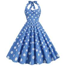 Stage Dance Wear - Bright Blue With White Dots - View 2