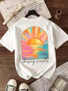 2026 New ArrivalStunning Slogan "You Are Amazing, Beautiful And Enough To Remember This" Letter Print Women Round Neck T-Shirtgoing Out Outfits Y2k Su - 白色 - 查看 4
