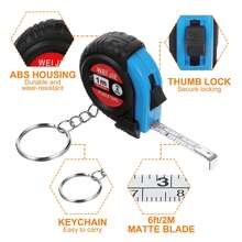 1pc Mini Retractable Tape Measure Keychain, 1m/3ft With Brake Lock Function; Compact And Portable, Suitable As Promotional Gift, Daily Use Or Party Favor; Also Applicable For Apartment And School Environment. - A - View 5