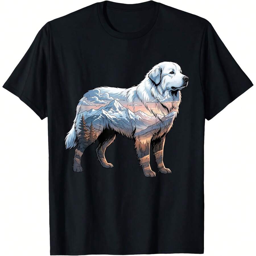Great Pyrenees T-Shirt - Black - View 1