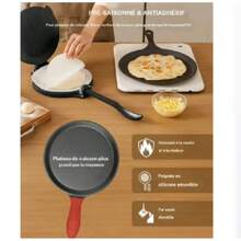 Tortillenpresse, 8-Zoll-Gusseisen-Tortillen- und Rotidpresse, Hochleistungs-Tortillenpresse, Pommes-Frites-Presse mit Griff und 100 Stück Pergamentpapier, Detaco-Teigpresse - Schwarz - Übersicht 5