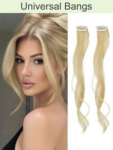 2pcs Long Side Bangs Set, Wavy Curly Clip-On Bangs, Women Wavy Curly Clip-On Curtain Bangs - Multicolor - View 25