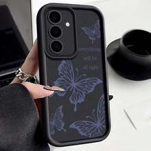 Funda de teléfono a prueba de golpes con gráfico inspirador de mariposa, compatible con iPhone, Honor - Negro 9 - Ver 2