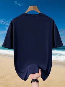 Camiseta de Secado Rápido para Actividades al Aire Libre - Color azul marino - Ver 2