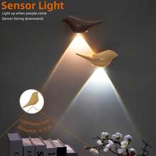 Modern LED Magnetic Sensor Wall Light, Wireless LED Motion Sensor Wall Lamp, Dimmable Wall Mounted Decorative Light, Wireless Sensor Night Light, LED Wireless Bedroom Bedside Lamp, For Corridor, Bathroom, Bedroom, Kitchen, Cabinet, Stairs, Entrance, Table, Wardrobe, Home Decor, Living Room Decor - Multicolor - View 6
