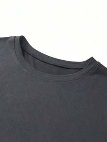 Camiseta extragrande para mujer con estampado gráfico "CORAZÓN", Simple & - Gris oscuro - Ver 6