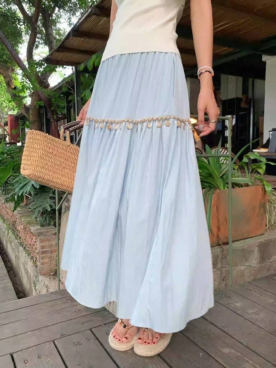 Women Skirts - Baby Blue - View 1
