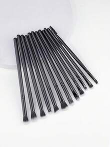 Bộ 12 cây cọ trang điểm mắt, cọ đánh phấn mắt lông sợi tổng hợp mềm cho phấn mắt, lông mi, lông mày, kẻ mắt và tán màu - Nhiều màu - Xem 8