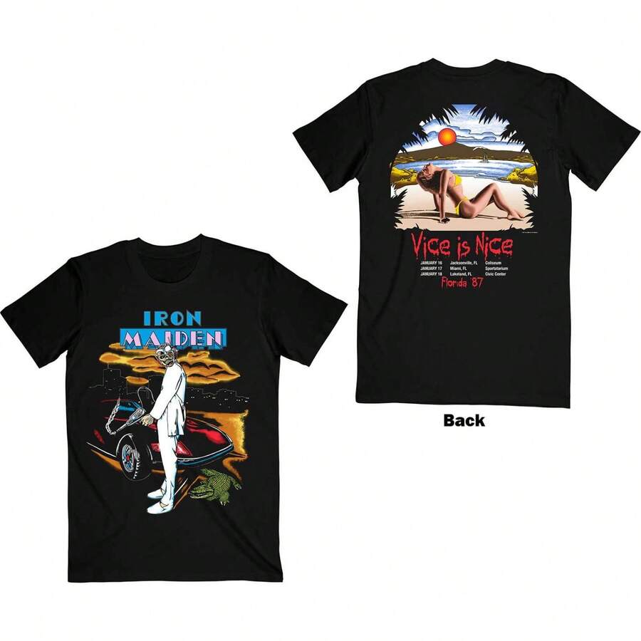 Iron Maiden2 Unisex T-Shirt Vice Is Nice - Black - View 1
