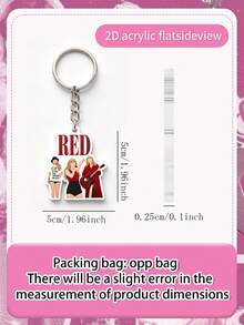 asmodee Cute New Singer Metal Keychain Pendant. Decorative Accessory For Bags, Car Accessories, Couples' Pendants, Acrylic Keychains, Car Rearview Mirror Decorative Pendants, Decorative Bags, Backpack Pendants, Clothing Pendants, Fashionable Accessories. Gift For Relatives And Friends. - Multicolor - View 3