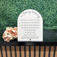 Elegant Acrylic Wedding Memorial Desk Plaque With Stand - Love Memory Decor, Suitable For Wedding, Funeral And Anniversary, Modern Farmhouse Design, High-Quality Printed Text, No Battery Required, Wedding Memorial Decor | Sincere Tribute | Clear Readable Text, Memorial Day Decor For Halloween And Christmas - Arch - View 1