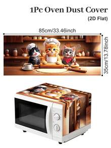 1 buah Penutup Debu Microwave Motif Bunga Matahari/Kucing Dapur/Kupu-kupu Bunga yang Elegan, Berbagai Pilihan Motif, Penutup Pelindung Debu yang Dapat Dicuci, Dekorasi Peralatan Dapur, Dekorasi Rumah, Dekorasi Dapur, Dekorasi Peralatan Rumah Tangga, Dekorasi Rumah, Mudah Dibersihkan, Tahan Noda - MultiWarna - View 17
