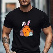 Printed T-Shirt For Men And Women - Black - View 1