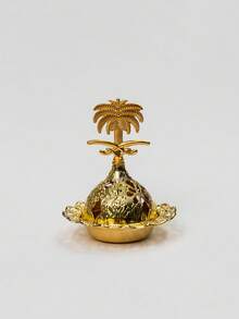 Gold-Plated Hollow Incense Holder 3 Optional Lids Luxury Home Decor Incense Burner - Multicolor - View 15