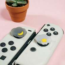 2 Packs Cute Cloud Star Moon Silicone Thumb Grip Caps - For Switch/Switch Lite/OLED Non-Slip Controller Joystick Covers Create A Comfortable Gaming Atmosphere - View 4