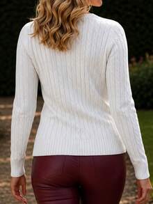 Women's Blouse Simple Casual Wool-Like Fabric Unused V-Neck Blouse Office Home Street Travel Bachelorette Party Garden Beach Night 2025 - 白色 - 查看 5