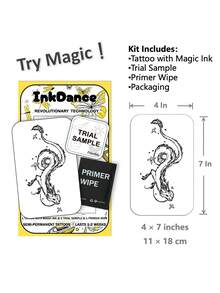 1 Set "Spirit Of The Sky Dragon - Sketch Version" New Technology Tattoo Stickers, Temporary Tattoo, Semi-Permanent, Fake Tattoo, Waterproof & Long-Lasting, Realistic Design, Monarch's Roar, Plant-Based Formula, Holiday Gift Body Art D270 - Black - View 3