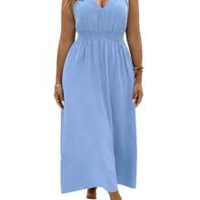 Women Maxi Dresses - Sky Blue - View 6