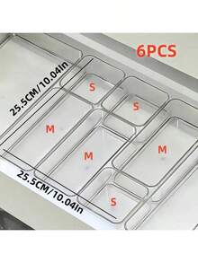 Transparent Plastic Cosmetic Storage Box With Drawer - Lightweight, Polished Finish, Stackable Storage Box, Suitable For Cosmetics, Office Supplies And Handicrafts, Desktop Storage | Modern Cosmetic Box | Polished Finish - Clear - View 16