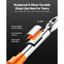 Click Torque Wrench Set, 1/4Inch Drive, 20-240 Lbf-In / 2.3-27.1N.M, Dual-Direction And Dual Range Scales, 72-Tooth, ±3% High Precision, With Bits, Sockets, Adapters, Extension Bar, Orange - 1/4 Inch - View 5
